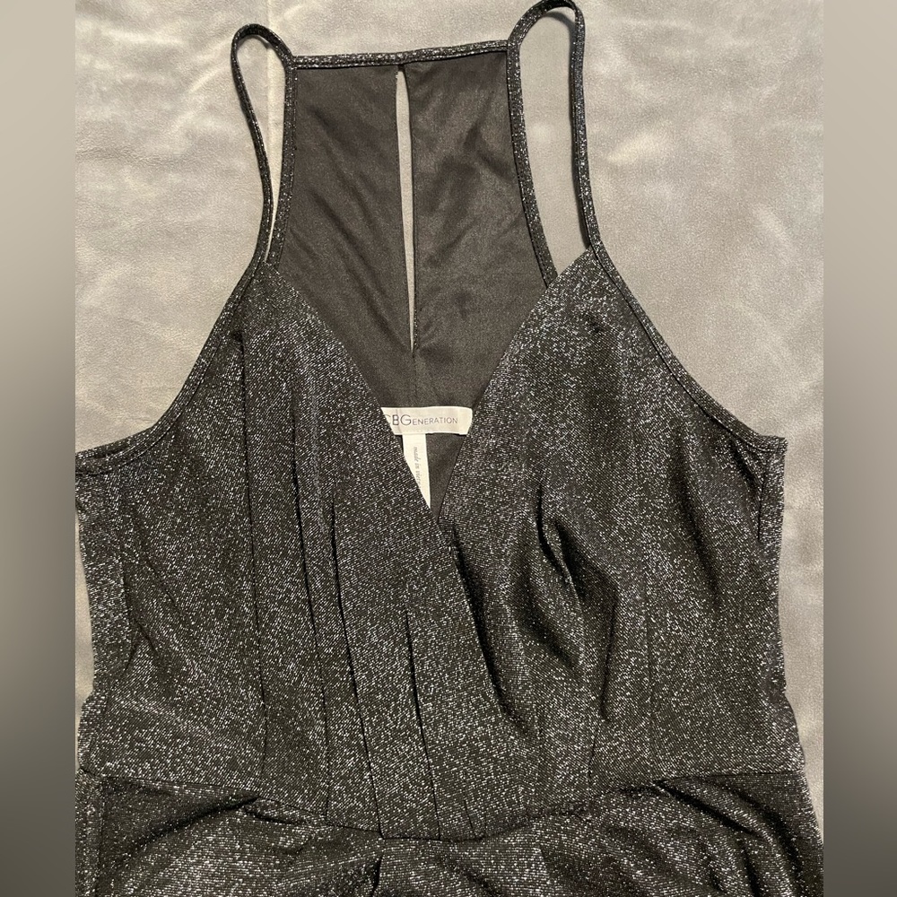NWT | BCBGenaration| Midi Metalic Black Dress | Small - Picture 7 of 14